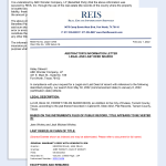 Legal and last deed search report showing current ownership, legal description, and most recent recorded deed